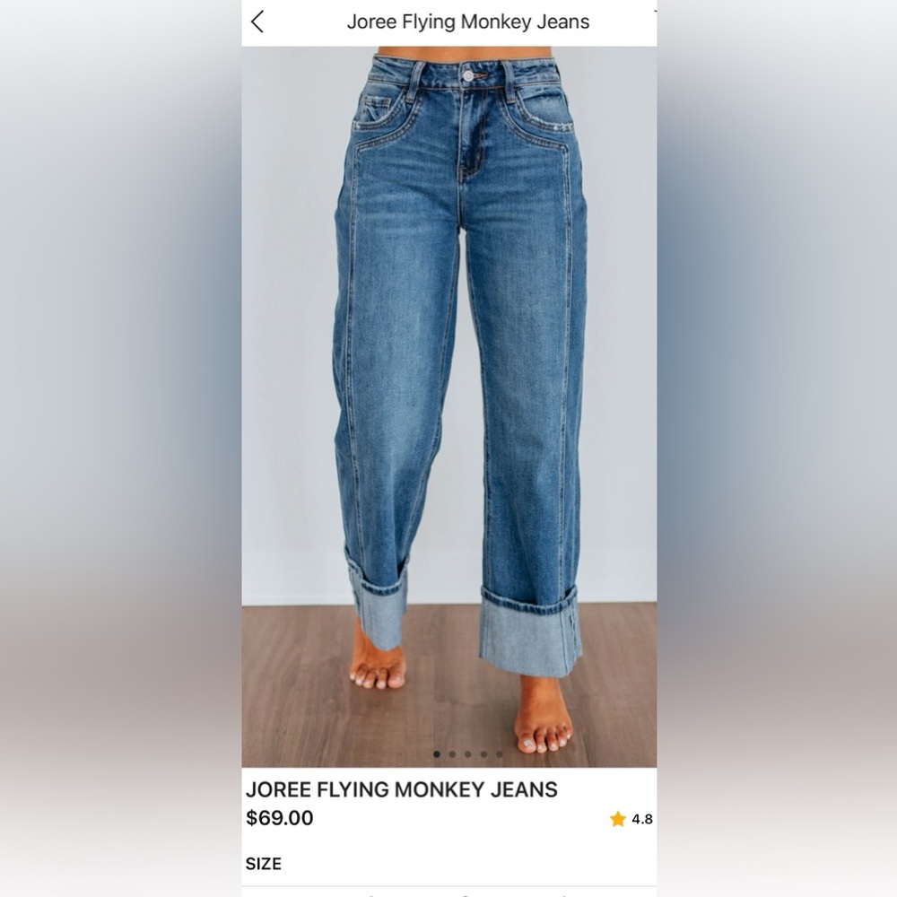 Joree Flying Monkey jeans size 26x32